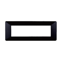 ETTROIT Placca Plastica Serie Starlight 7P Colore Nero Compatibile Con Vimar Plana