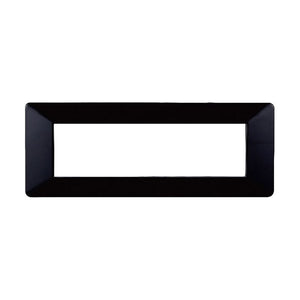 ETTROIT Placca Plastica Serie Starlight 7P Colore Nero Compatibile Con Vimar Plana