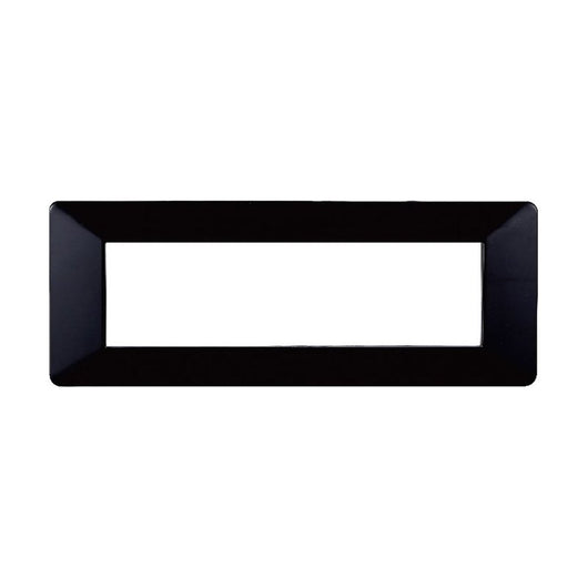 ETTROIT Placca Plastica Serie Starlight 7P Colore Nero Compatibile Con Vimar Plana