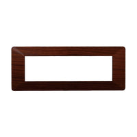 ETTROIT Placca Plastica Serie Starlight 7P Colore Radica Compatibile Con Vimar Plana