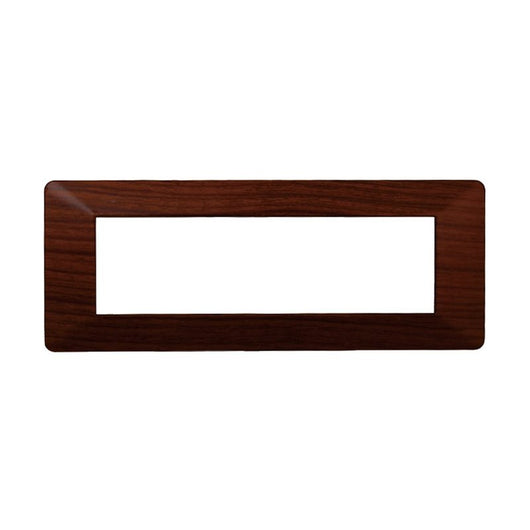 ETTROIT Placca Plastica Serie Starlight 7P Colore Radica Compatibile Con Vimar Plana