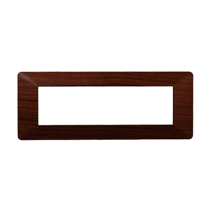 ETTROIT Placca Plastica Serie Starlight 7P Colore Radica Compatibile Con Vimar Plana