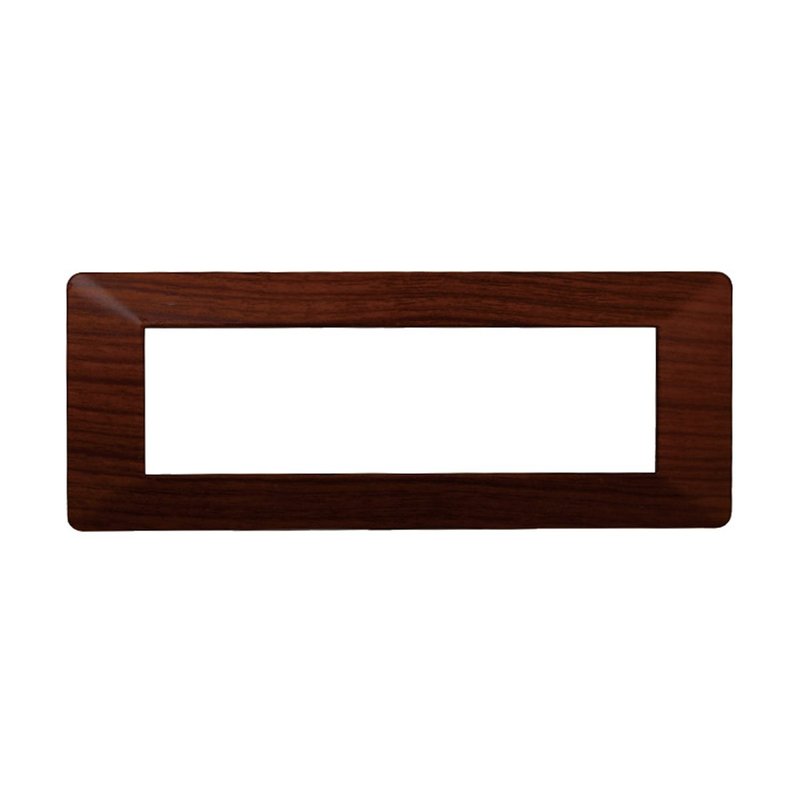 ETTROIT Placca Plastica Serie Starlight 7P Colore Radica Compatibile Con Vimar Plana