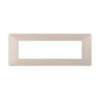 ETTROIT Placca Plastica Serie Starlight 7P Colore Sabbia Compatibile Con Vimar Plana