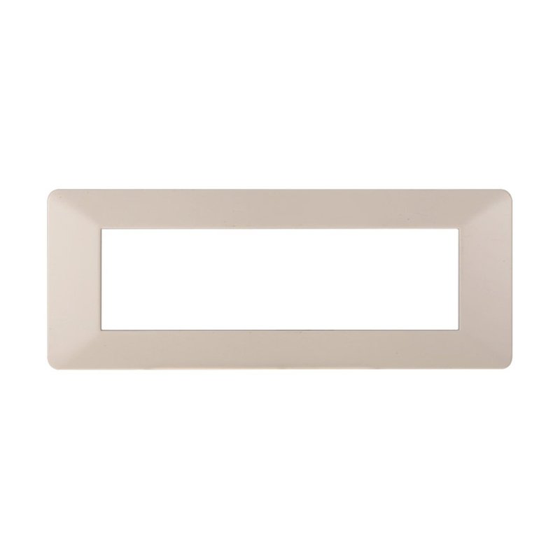 Placca Plastica Serie Starlight 7P Colore Sabbia Compatibile Con Vimar Plana