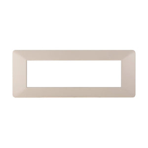 Placca Plastica Serie Starlight 7P Colore Sabbia Compatibile Con Vimar Plana