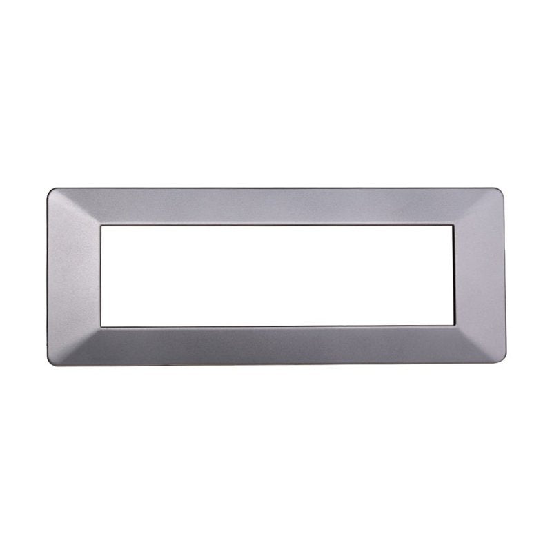 ETTROIT Placca Plastica Serie Starlight 7P Colore Silver Compatibile Con Vimar Plana