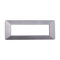 ETTROIT Placca Plastica Serie Starlight 7P Colore Silver Compatibile Con Vimar Plana