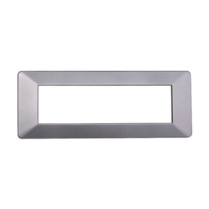 ETTROIT Placca Plastica Serie Starlight 7P Colore Silver Compatibile Con Vimar Plana