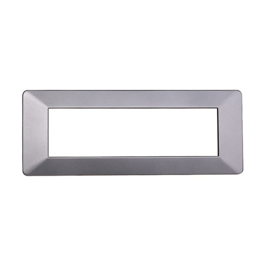 ETTROIT Placca Plastica Serie Starlight 7P Colore Silver Compatibile Con Vimar Plana