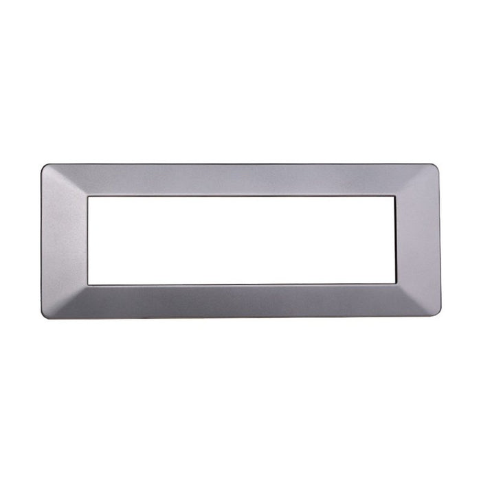 ETTROIT Placca Plastica Serie Starlight 7P Colore Silver Compatibile Con Vimar Plana