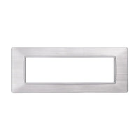 Placca Plastica Serie Starlight 7P Colore Silver Satinato Compatibile Con Vimar Plana