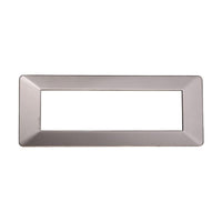 ETTROIT Placca Plastica Serie Starlight 7P Colore Titanio Compatibile Con Vimar Plana