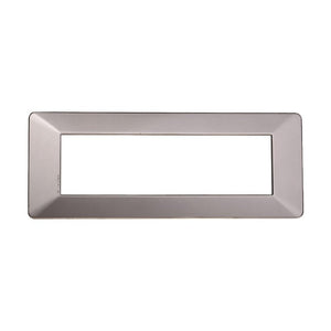 ETTROIT Placca Plastica Serie Starlight 7P Colore Titanio Compatibile Con Vimar Plana