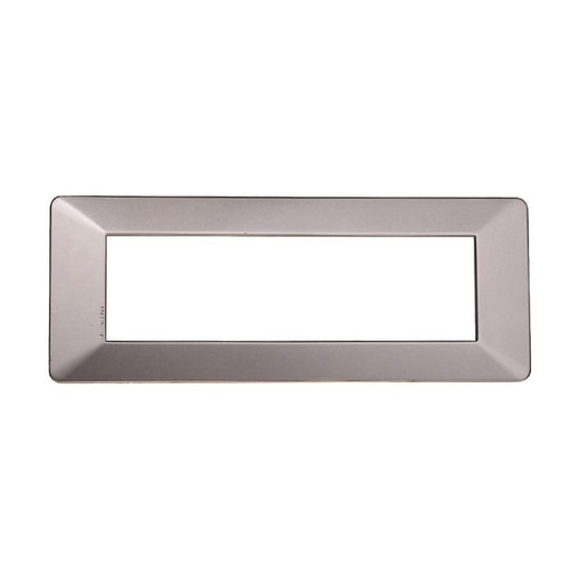 ETTROIT Placca Plastica Serie Starlight 7P Colore Titanio Compatibile Con Vimar Plana