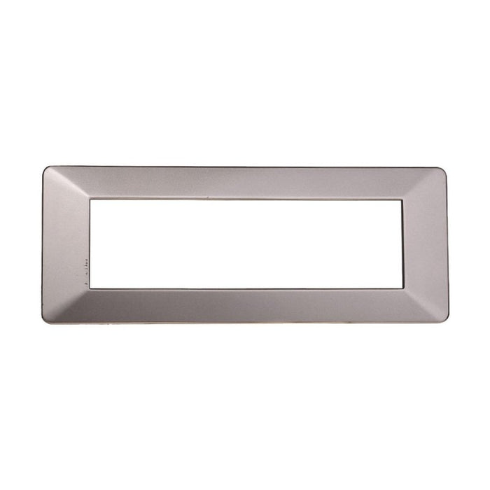 ETTROIT Placca Plastica Serie Starlight 7P Colore Titanio Compatibile Con Vimar Plana