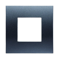 Placca Plastica Serie Venus 2P Colore Acciaio Scuro Compatibile Con Vimar Arke