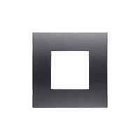 Placca Plastica Serie Venus 2P Colore Acciaio Scuro Compatibile Con Vimar Arke