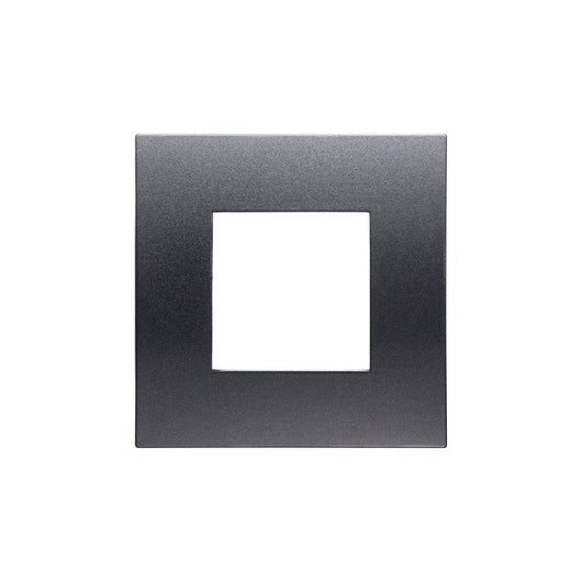 Placca Plastica Serie Venus 2P Colore Acciaio Scuro Compatibile Con Vimar Arke