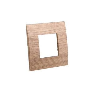 ETTROIT Placca Plastica Serie Venus 2P Colore Legno Chiaro Compatibile Con Vimar Arke