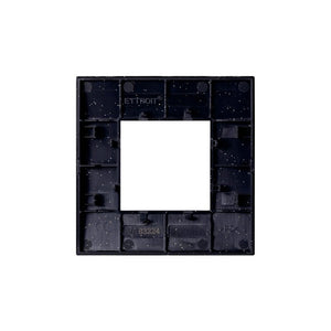 Placca Plastica Serie Venus 2P Colore Nero Brillante Compatibile Con Vimar Arke