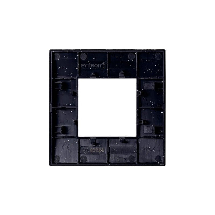 Placca Plastica Serie Venus 2P Colore Nero Brillante Compatibile Con Vimar Arke