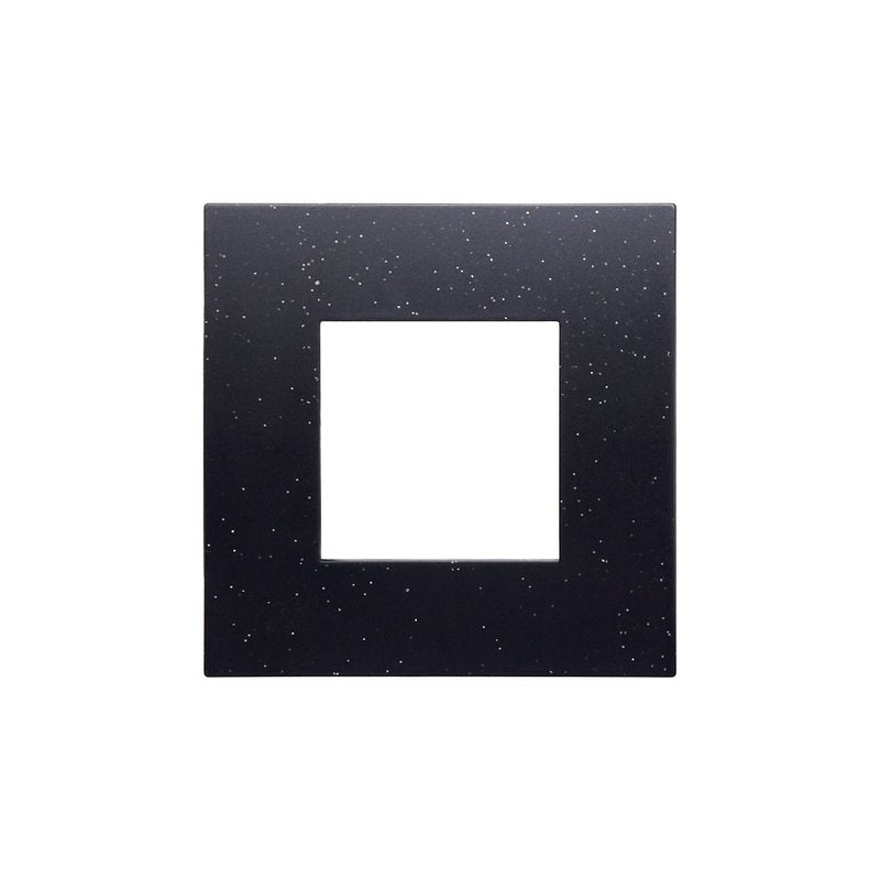 Placca Plastica Serie Venus 2P Colore Nero Brillante Compatibile Con Vimar Arke