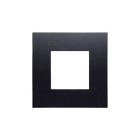 Placca Plastica Serie Venus 2P Colore Nero Brillante Compatibile Con Vimar Arke