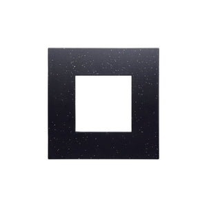 Placca Plastica Serie Venus 2P Colore Nero Brillante Compatibile Con Vimar Arke