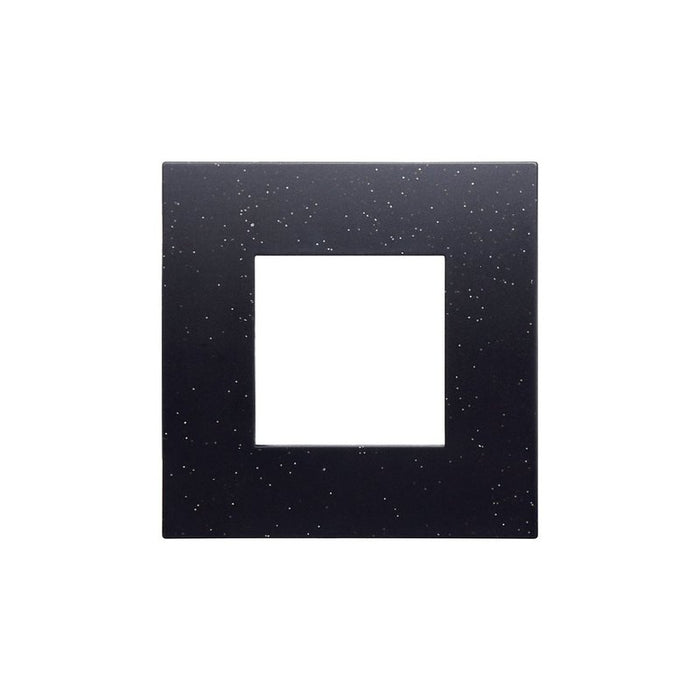 ETTROIT Placca Plastica Serie Venus 2P Colore Nero Brillante Compatibile Con Vimar Arke