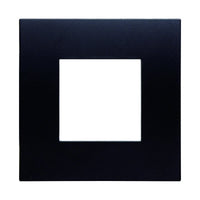 ETTROIT Placca Plastica Serie Venus 2P Colore Nero Compatibile Con Vimar Arke