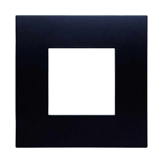 ETTROIT Placca Plastica Serie Venus 2P Colore Nero Compatibile Con Vimar Arke