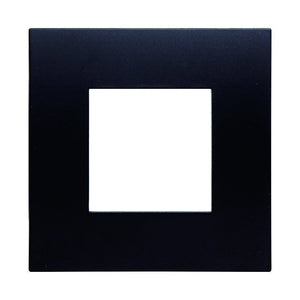 Placca Plastica Serie Venus 2P Colore Nero Compatibile Con Vimar Arke