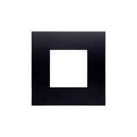 ETTROIT Placca Plastica Serie Venus 2P Colore Nero Compatibile Con Vimar Arke