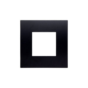 ETTROIT Placca Plastica Serie Venus 2P Colore Nero Compatibile Con Vimar Arke