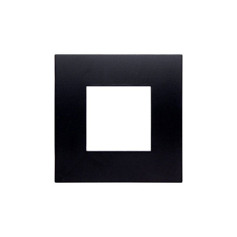 Placca Plastica Serie Venus 2P Colore Nero Compatibile Con Vimar Arke