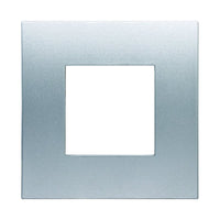 Placca Plastica Serie Venus 2P Colore Silver Compatibile Con Vimar Arke