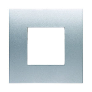 Placca Plastica Serie Venus 2P Colore Silver Compatibile Con Vimar Arke