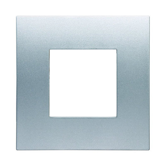 Placca Plastica Serie Venus 2P Colore Silver Compatibile Con Vimar Arke