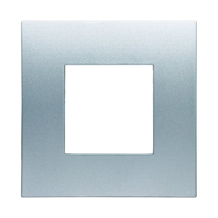 Placca Plastica Serie Venus 2P Colore Silver Compatibile Con Vimar Arke