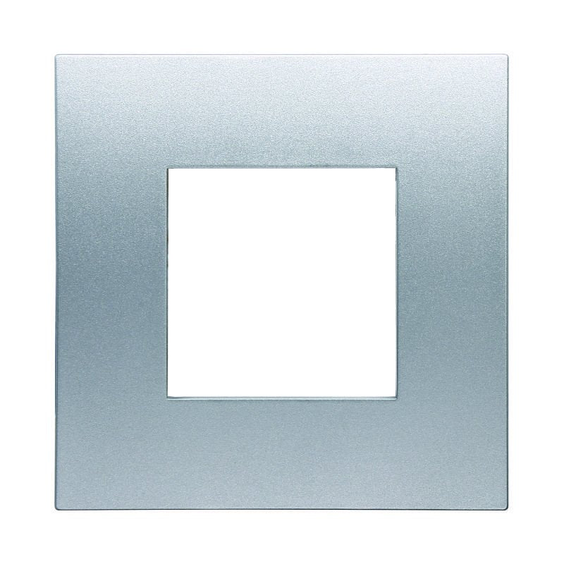 Placca Plastica Serie Venus 2P Colore Silver Compatibile Con Vimar Arke