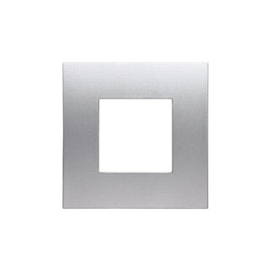 Placca Plastica Serie Venus 2P Colore Silver Compatibile Con Vimar Arke