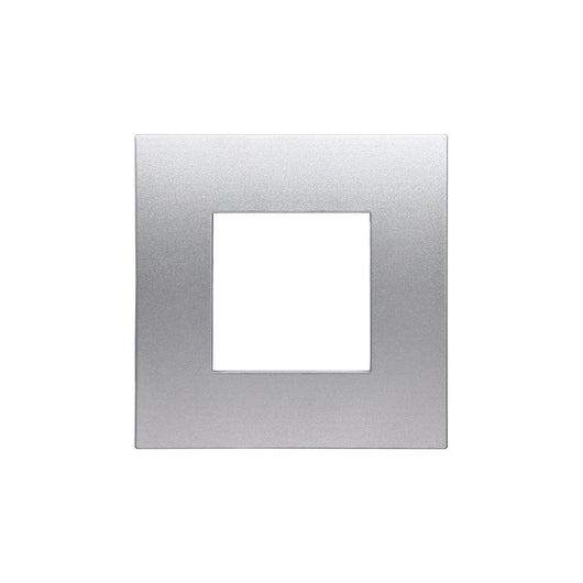 Placca Plastica Serie Venus 2P Colore Silver Compatibile Con Vimar Arke