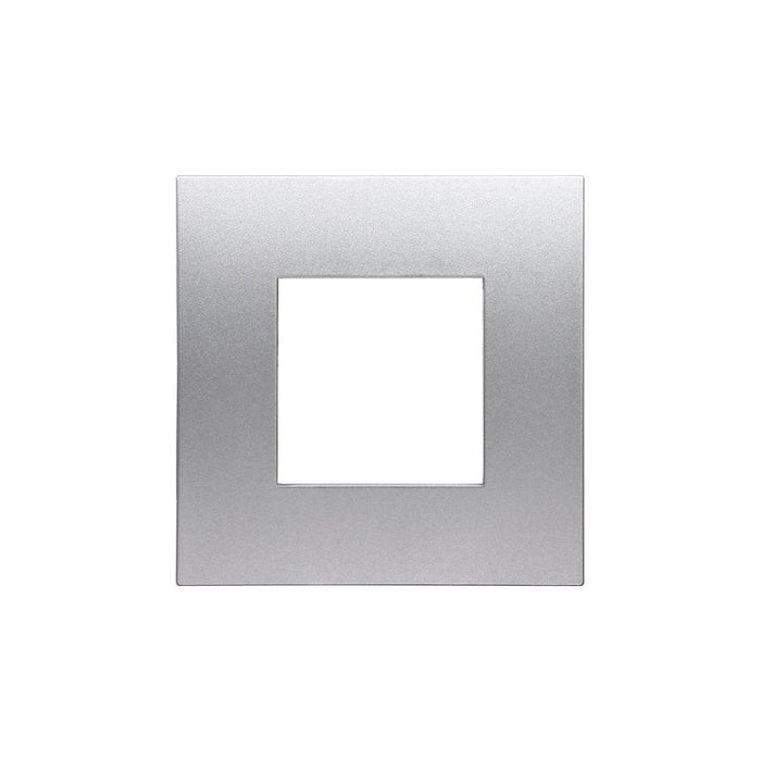 Placca Plastica Serie Venus 2P Colore Silver Compatibile Con Vimar Arke