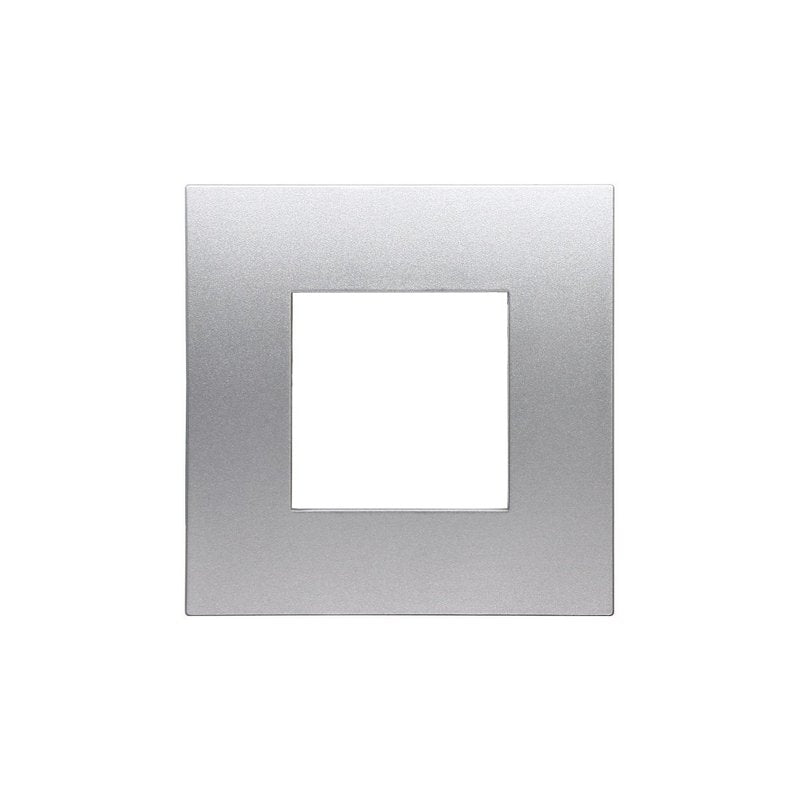 Placca Plastica Serie Venus 2P Colore Silver Compatibile Con Vimar Arke