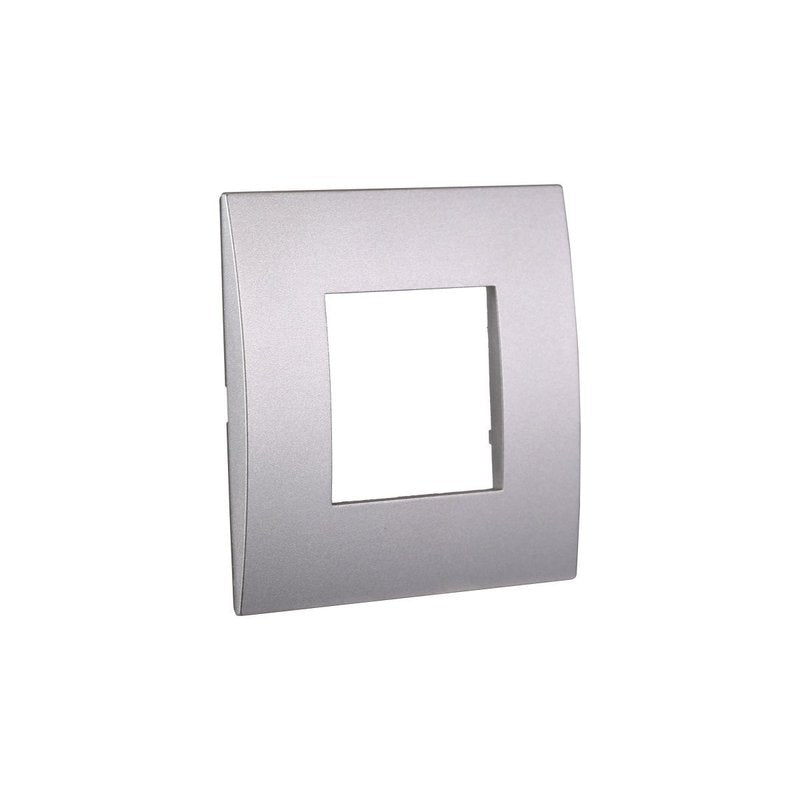 Placca Plastica Serie Venus 2P Colore Silver Compatibile Con Vimar Arke