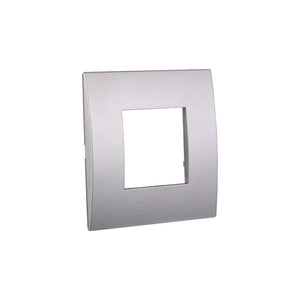 Placca Plastica Serie Venus 2P Colore Silver Compatibile Con Vimar Arke