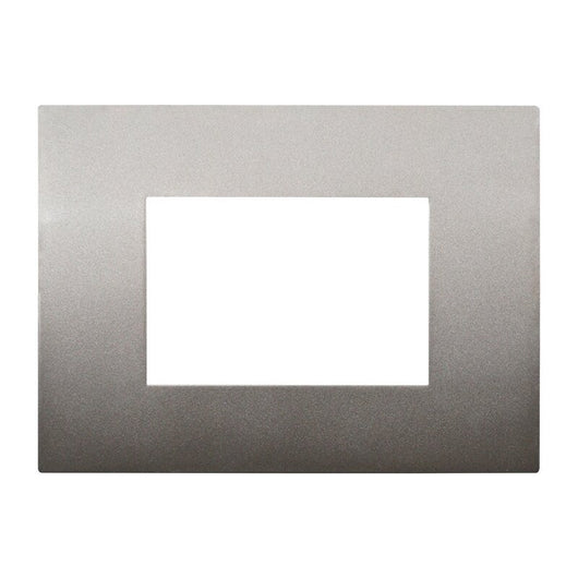 ETTROIT Placca Plastica Serie Venus 3P Colore Bronzo Compatibile Con Vimar Arke