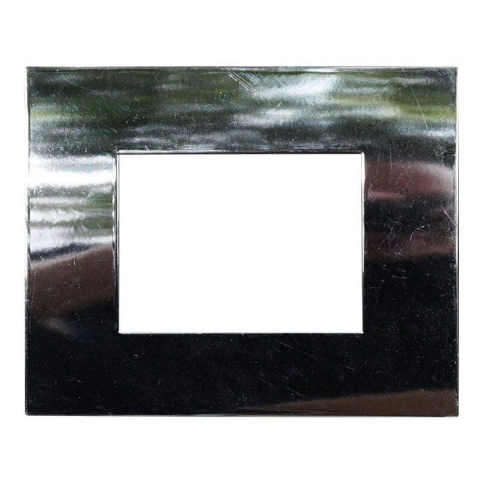 ETTROIT Placca Plastica Serie Venus 3P Colore Cromato Lucido Compatibile Con Vimar Arke