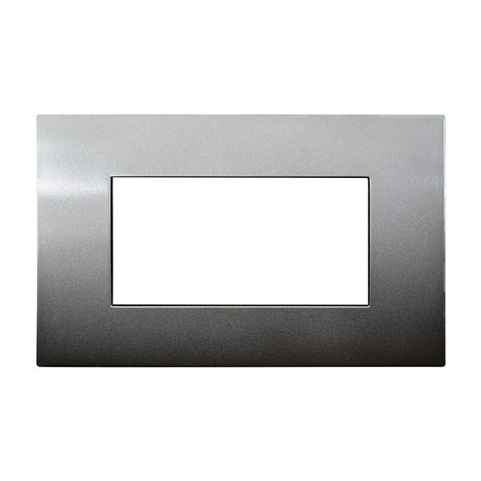 ETTROIT Placca Plastica Serie Venus 4P Colore Bronzo Compatibile Con Vimar Arke